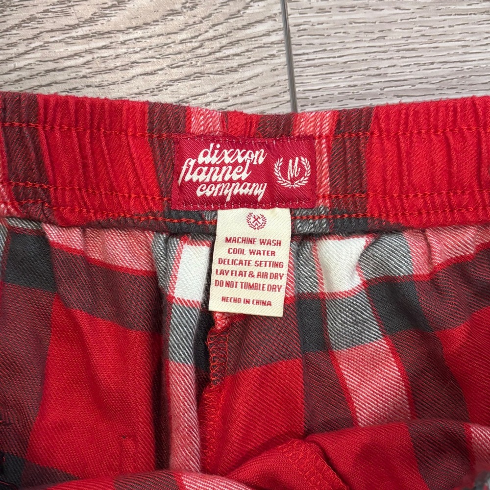 Dixxon Flannel Co Pajama Pants Mens Medium Red Plaid Jogger Lounge Sleepwear - Picture 4 of 8